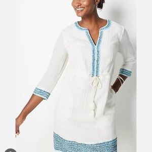 J. Jill 100% embroidered cotton dress